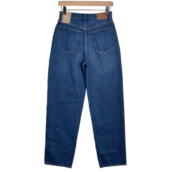Madewell Baggy Straight Jeans 25 NWT Slouchy Straight Rigid Hemp Dark Indigo - Picture 4 of 8